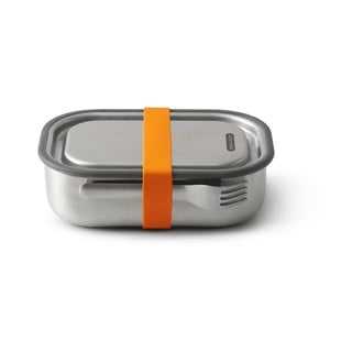 Nerezová svačinová krabička s oranžovým páskem Black + Blum, 1000 ml