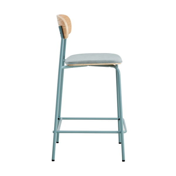 Barové židle v sadě 2 ks v modro-přírodní barvě (výška sedáku 66 cm) Adriana – Marckeric-image-4