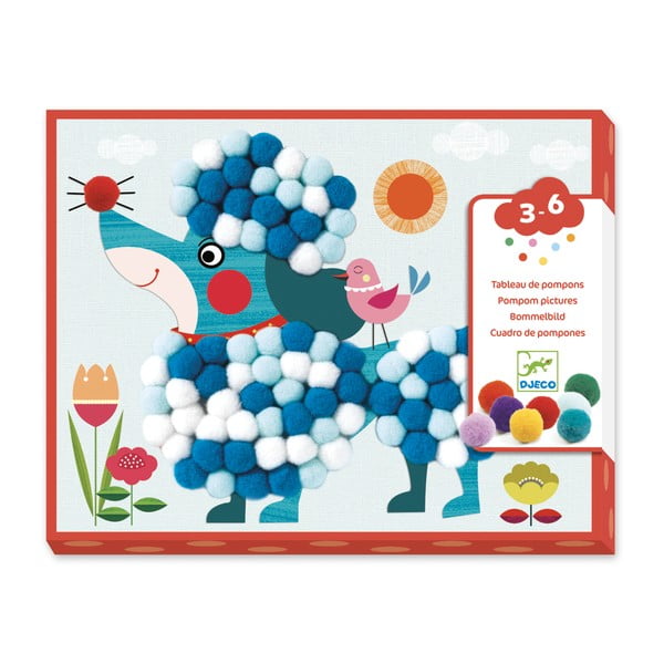 Set pro výrobu koláží s bambulemi Djeco Dogs-image-2