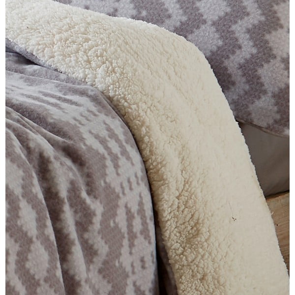 Šedé fleecové povlečení 200x200 cm Alpine - Catherine Lansfield-image-3