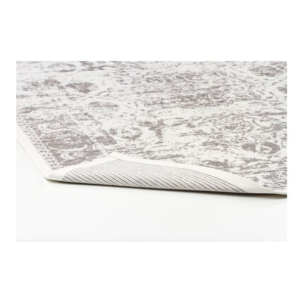 Bílý vzorovaný oboustranný koberec Narma Palmse, 70 x 140 cm-image-1
