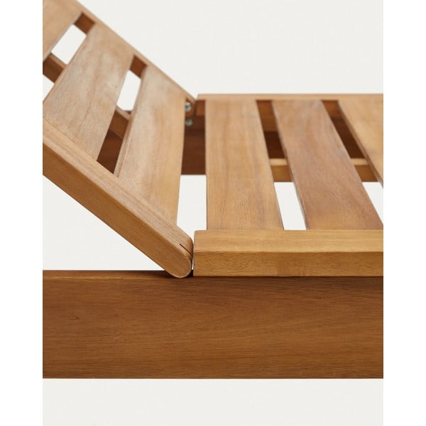 Dřevěné zahradní lehátko v přírodní barvě Sulamita – Kave Home-image-4