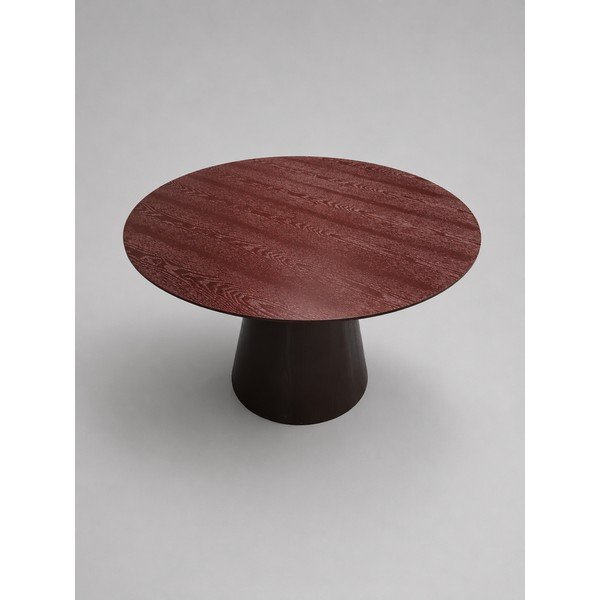 Kulatý jídelní stůl s deskou v dekoru ořechového dřeva ø 120 cm Bolton - II. jakost – House Nordic-image-2