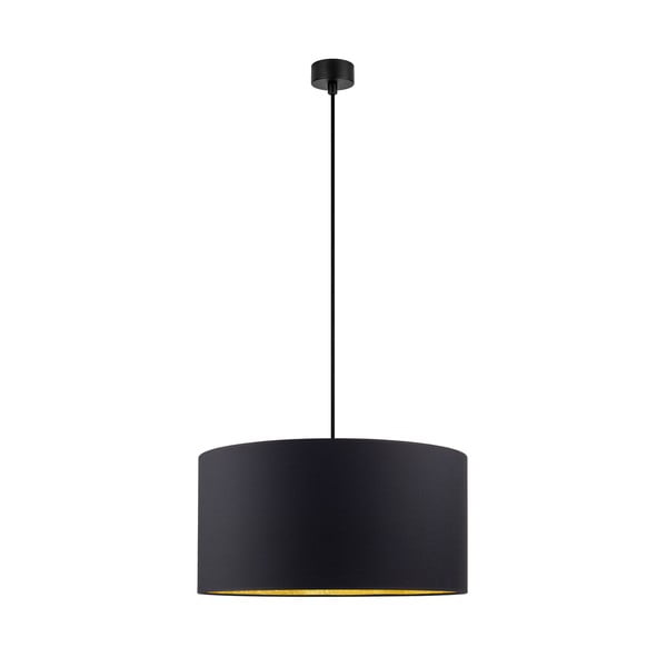 Černé závěsné svítidlo s vnitřkem ve zlaté barvě Sotto Luce Mika, ⌀ 50 cm