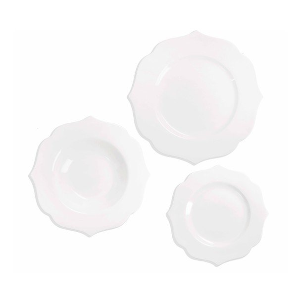 Jídelní sada 18 ks z kostního porcelánu pro 6 osob Queen – Brandani