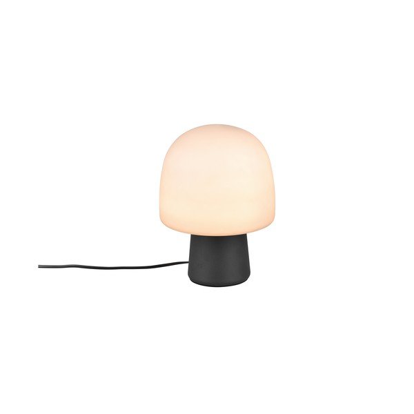 Černo-bílá stolní lampa se skleněným stínidlem (výška 27 cm) Steen – Trio-image-4