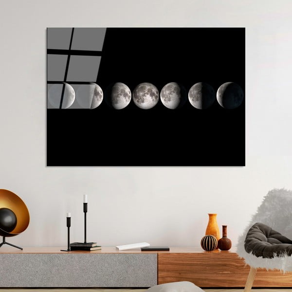 Skleněný obraz 100x70 cm Moon Phases – Wallity-image-3