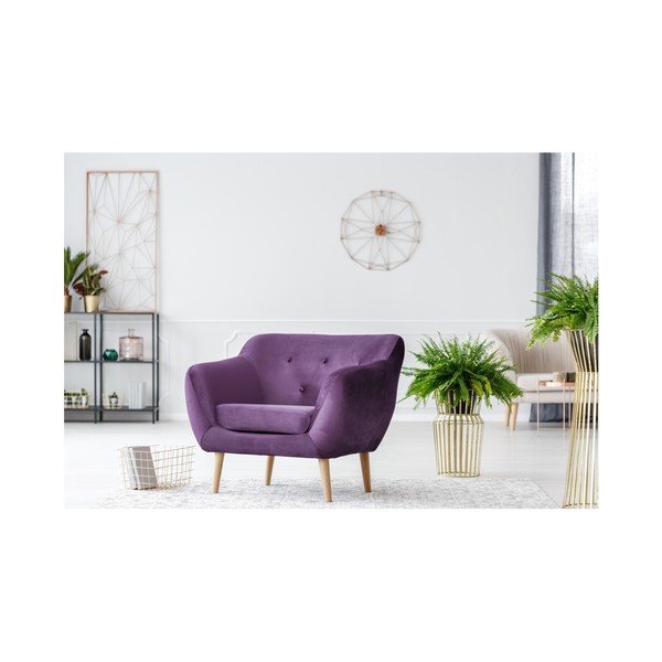 Fialové křeslo Mazzini Sofas Amelie-image-4