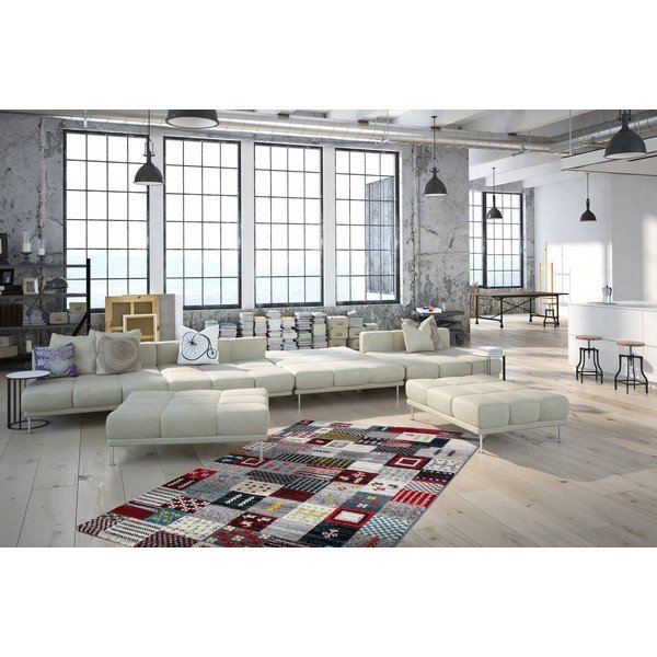 Koberec Kayoom Patchwork Silver, 120 x 170 cm-image-3