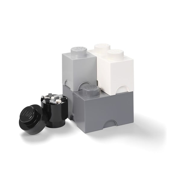 Set 4 plastových úložných krabic LEGO®, 25 x 25 x 33 cm