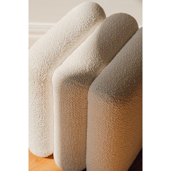 Béžový taburet z textilie bouclé Radd – noo.ma-image-2