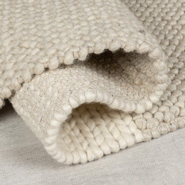 Béžový ručně tkaný koberec s příměsí vlny 160x230 cm Minerals Patchwork – Flair Rugs-image-2