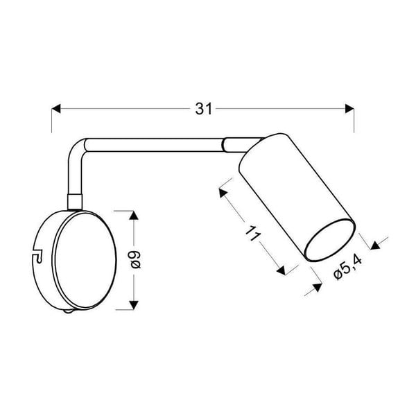 Černé kovové nástěnné svítidlo Tina – Candellux Lighting-image-3