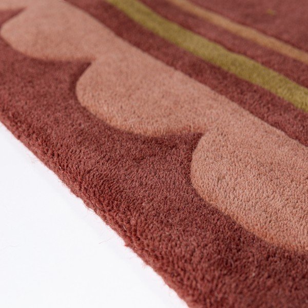 Vínový ručně tkaný vlněný koberec 160x230 cm Lois – Flair Rugs-image-4