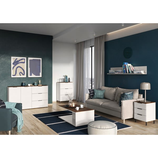 Šedobéžová police v dekoru ořechu California - Germania-image-4