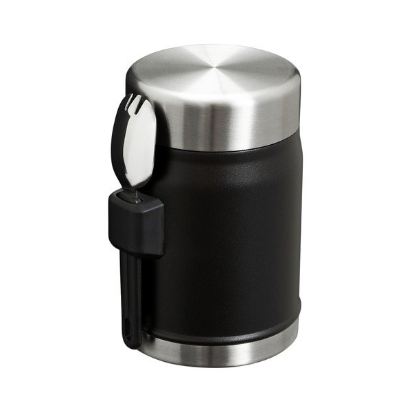 Matně černá termoska na jídlo z nerezové oceli 400 ml Legendary Food Jar + Spork Black 2.0 – Stanley-image-2
