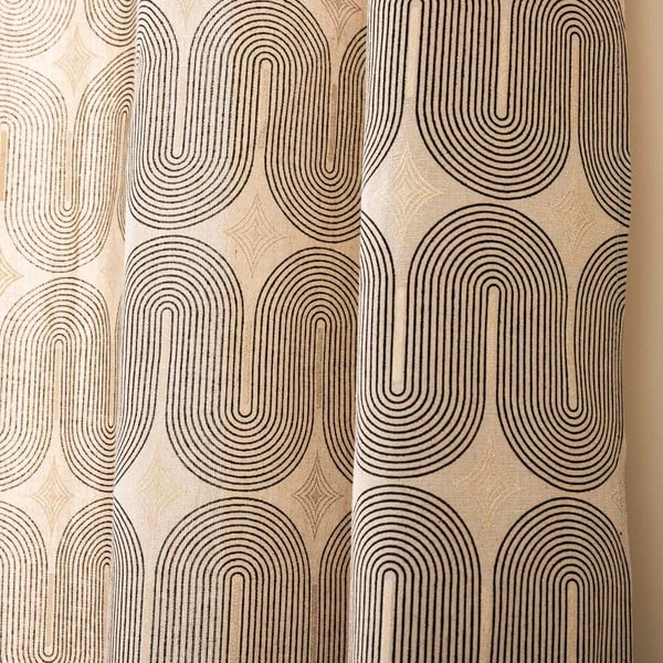 Černý/béžový závěs 140x240 cm Ondine – douceur d'intérieur-image-4