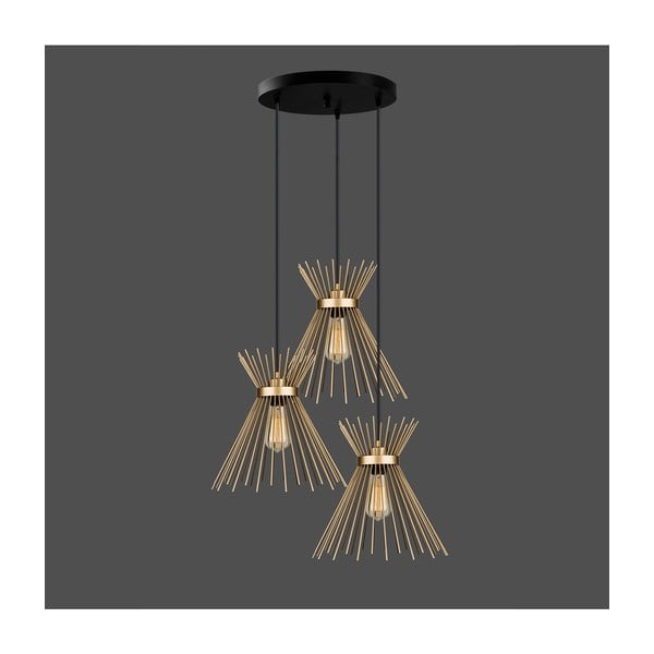 Kovové závěsné svítidlo ve zlaté barvě ø 34 cm Izmir – Squid Lighting-image-1