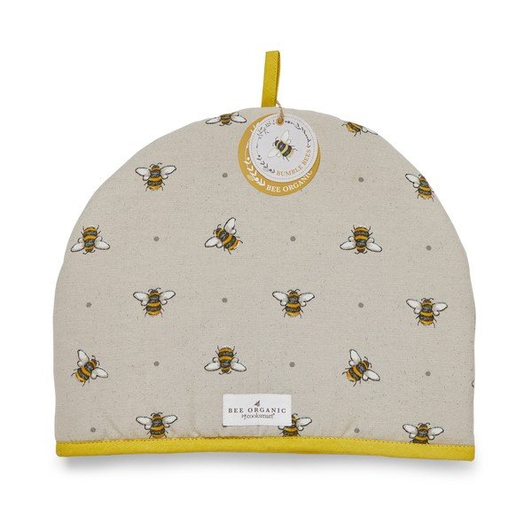 Béžovo-žlutý bavlněný poklop na čajovou konvici Cooksmart ® Bumble Bees-image-2
