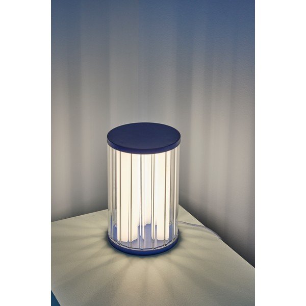 Modrá skleněná LED stmívatelná stolní lampa (výška 30 cm) Aru – Hübsch-image-2