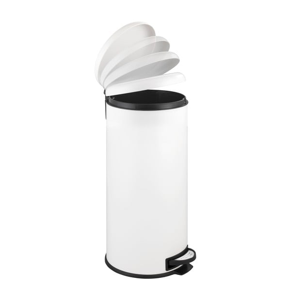 Bílý nášlapný ocelový odpadkový koš 30 l Leman – Wenko-image-2
