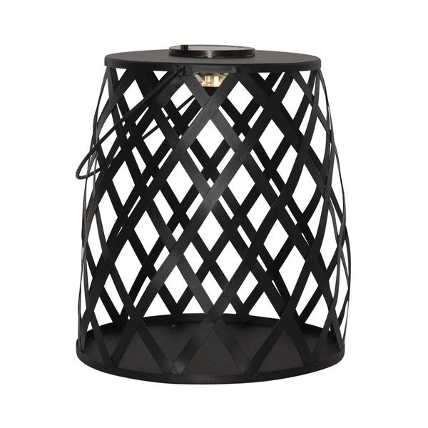 Černá LED lucerna Star Trading Calabria, výška 28 cm