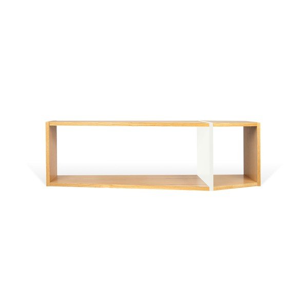 Hnědo-bílá police TemaHome One, 120 x 35 cm
