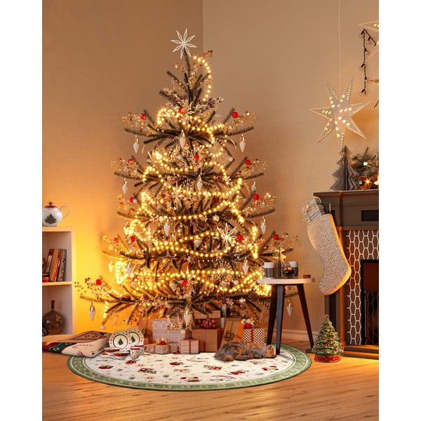 Zelený kulatý koberec s vánočním motivem s příměsí bavlny ø 160 cm Toy's Delight Green Christmas – Villeroy&Boch-image-1