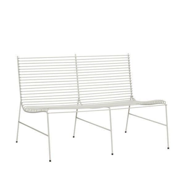 Bílá kovová zahradní lavice String – Hübsch