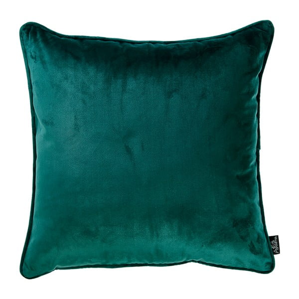 Tmavě zelený povlak na polštář Apolena Velvet, 45 x 45 cm