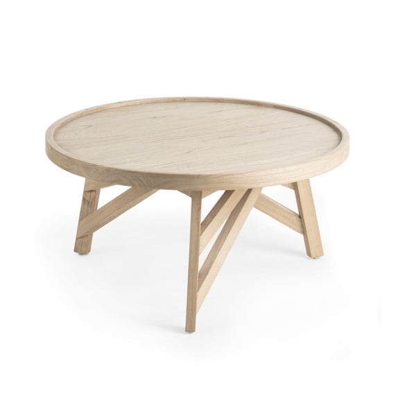 Konferenční stolek ze dřeva mindi Kave Home Thais, ø 80 cm