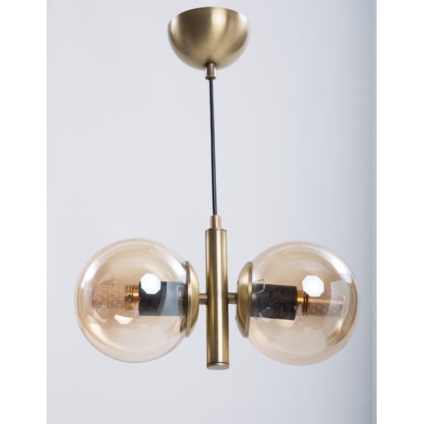 Závěsné svítidlo ve zlaté barvě se skleněným stínidlem Monera – Squid Lighting-image-1