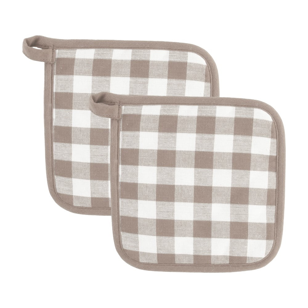Bavlněné chňapky v sadě 2 ks Gingham – Tiseco Home Studio
