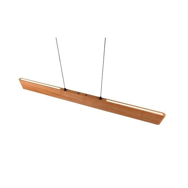 LED závěsné svítidlo v přírodní barvě s dřevěným stínidlem Edgewood – Trio-image-4