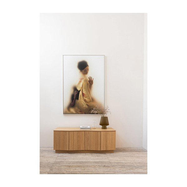 TV stolek z dubového dřeva v přírodní barvě 133x52x45 cm Zuma – WOOOD-image-1