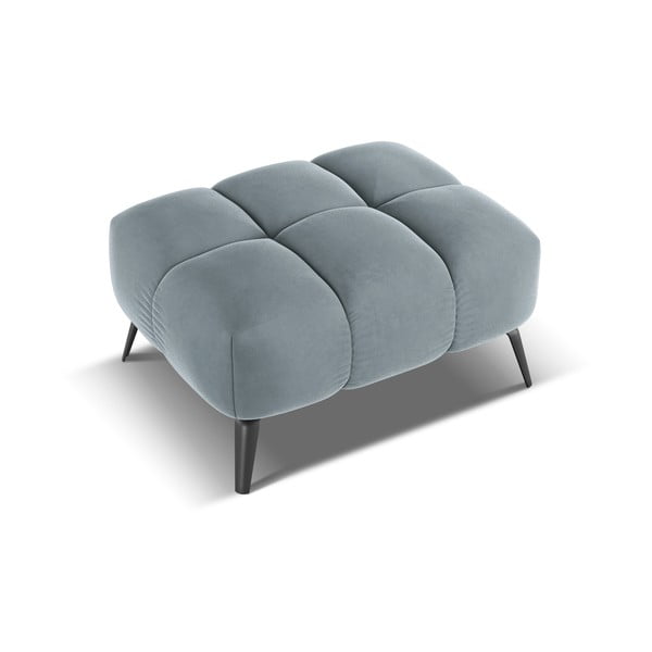 Světle modrá sametová podnožka Nalu – Makamii-image-3