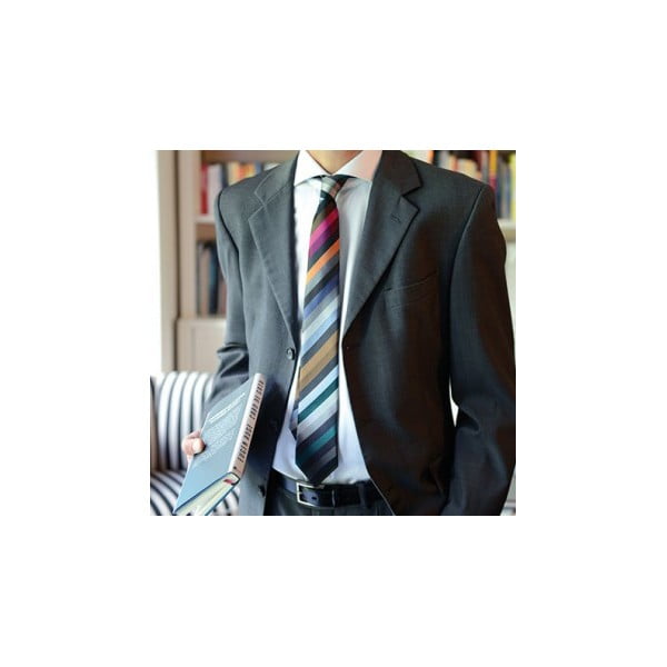 Hedvábná kravata Stipes Grey