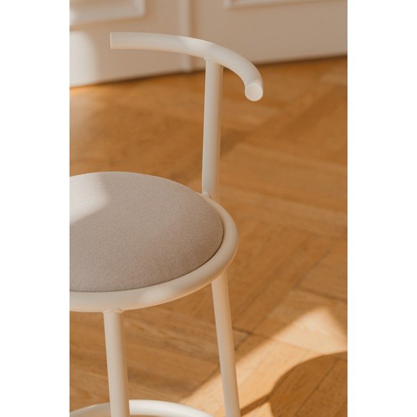 Béžová kovová barová židle (výška sedáku 68 cm) Hogo – noo.ma-image-3