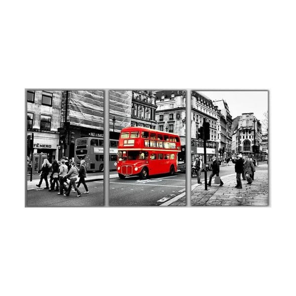 3dílný obraz London, 45x90 cm