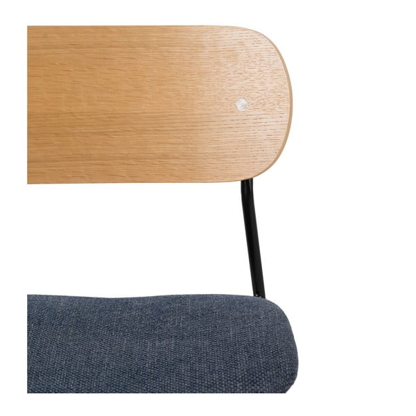 Jídelní židle v modré a přírodní barvě v sadě 4 ks Moe – Ixia-image-4