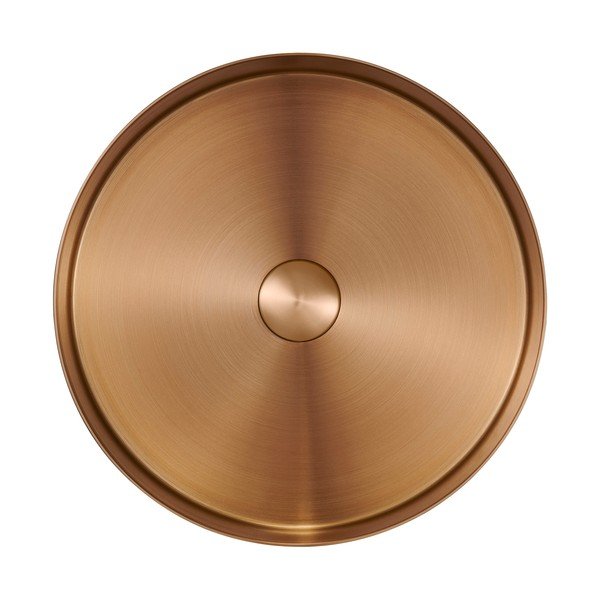 Kulaté umyvadlo nerezové v měděné barvě ø 38 cm Aurum – Sapho-image-2