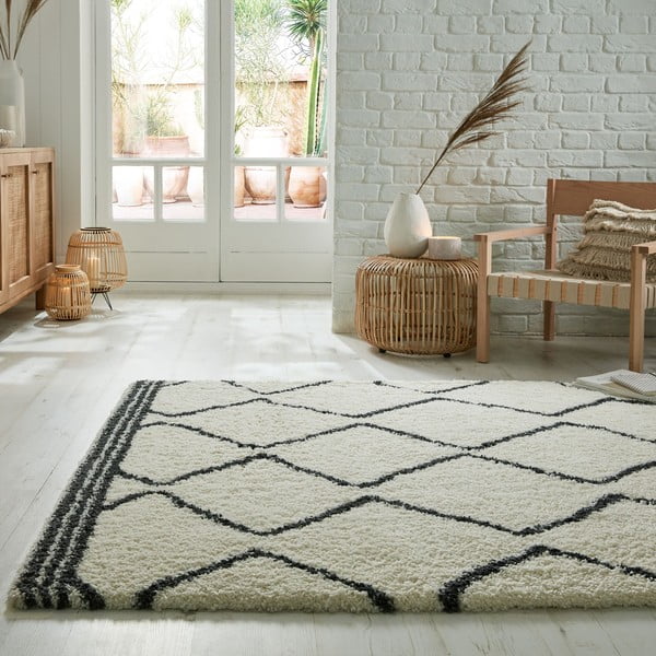 Bílý koberec 160x230 cm Riad Berber – Flair Rugs-image-1