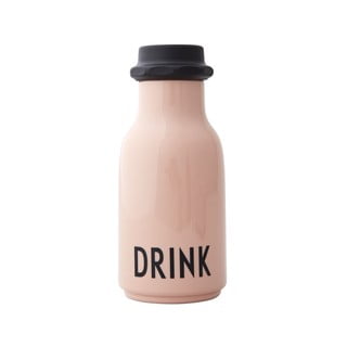 Růžová dětská láhev Design Letters Drink, 330 ml