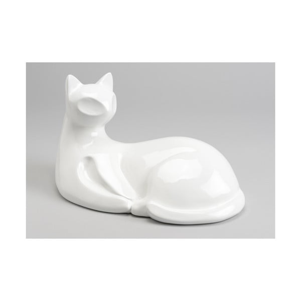 Dekorativní objekt White Sitting Cat