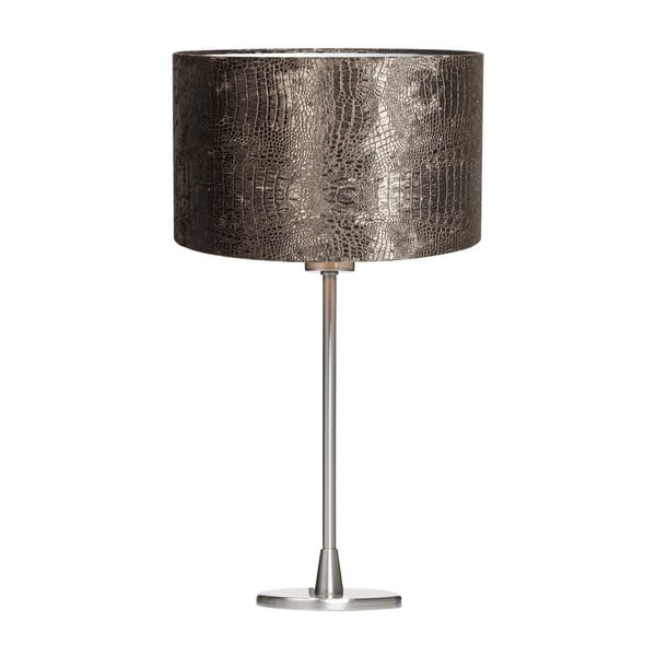 Tmavě šedá stolní lampa z krokodýlí kůže Creative Lightings Glamour Croco