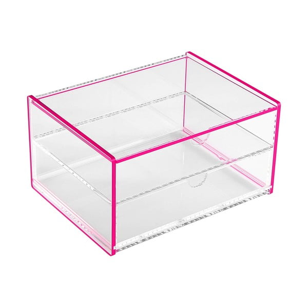Růžový úložný box Versa Ariel, 17,1 x 13 x 9,2 cm