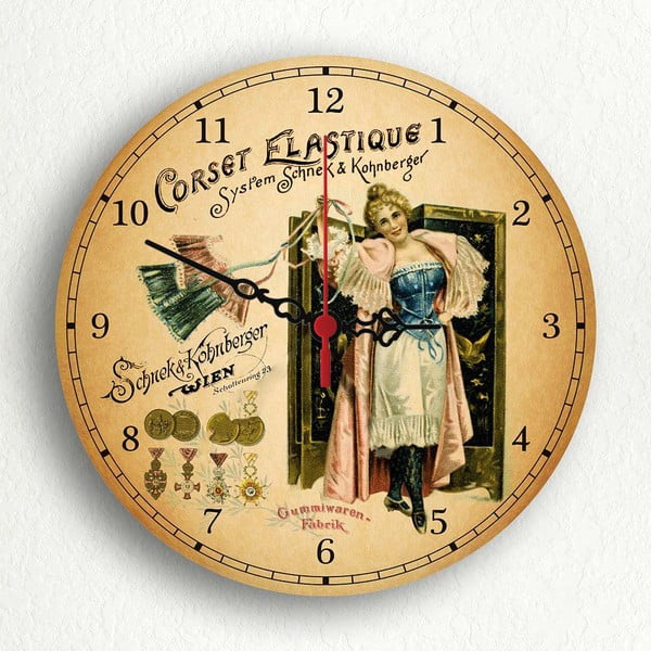 Nástěnné hodiny Corset Elastique, 30 cm