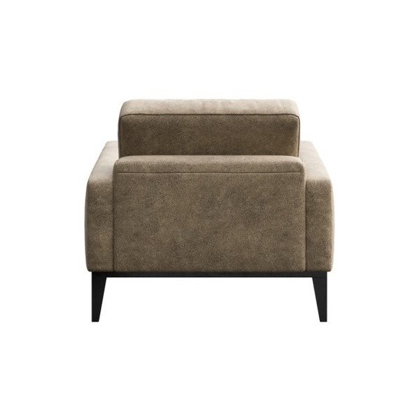 Béžové křeslo z imitace kůže MESONICA Musso Tufted-image-3