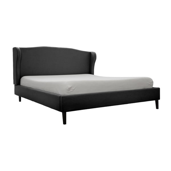Černá postel s černými nohami Vivonita Windsor, 180 x 200 cm