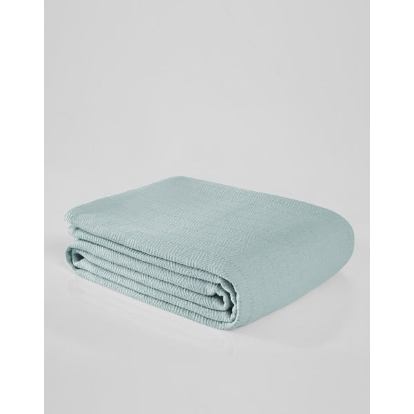 Bavlněný přehoz v mentolové barvě na dvoulůžko 200x230 cm Serenity – Mijolnir-image-1